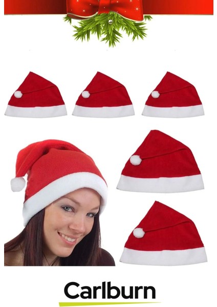 Özel Üretim Yıkanabilir Ucu Ponponlu Çocuk Yetişkin Yılbaşı Noel Baba %100 Polar Şapka 3 Adet indirimleri