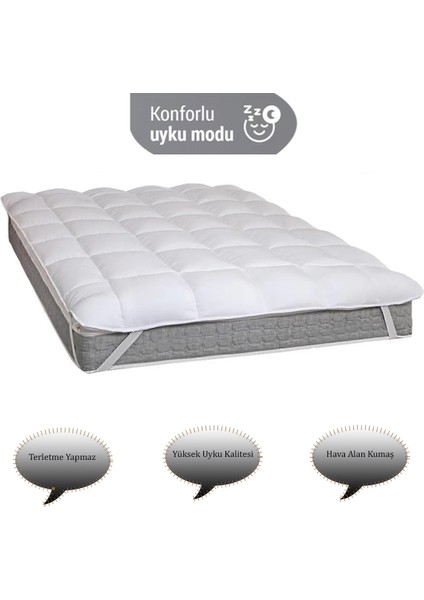 4 Köşe Lastikli % 100 Mikro Pamuklu Kumaş, ,400GR M2 Uyku Pedi,yatak Koruyucu fiyatları