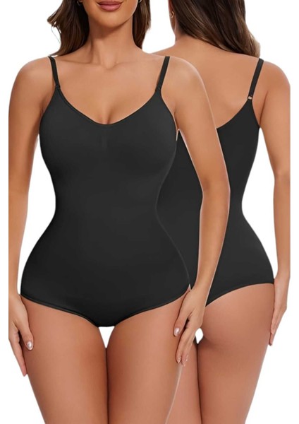 Kadın Dikişsiz Toparlayıcı Çıtçıtlı Ip Askılı Slip Body Korse 2'li Set indirimleri