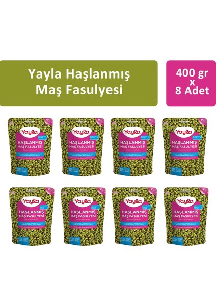 Haşlanmış Maş Fasulyesi 400 gr x 8 Adet