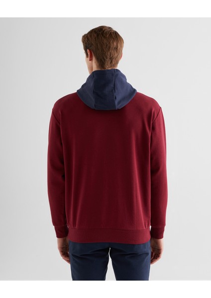 Erkek Bordo Regular Fit Kapüşonlu Logolu Sweatshirt 2524341T.604 fiyatları