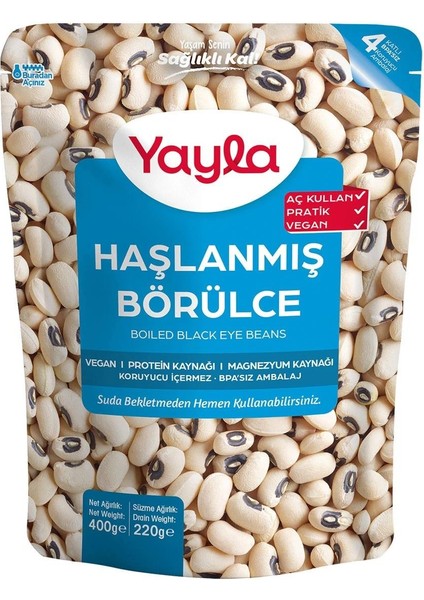 Haşlanmış Börülce 400 gr x 4 Adet