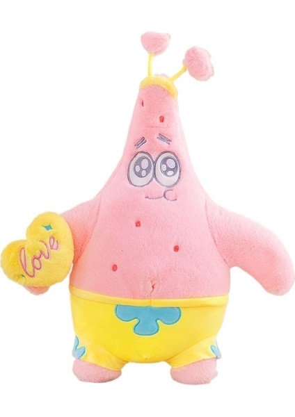 Pembe Spongebob Squarepants Doll Patrick Star Doll Peluş Oyuncak Bez Bebek (Yurt Dışından)