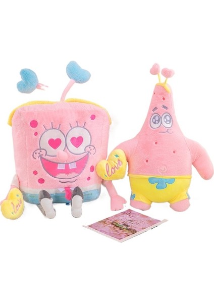 Pembe Spongebob Squarepants Doll Patrick Star Doll Peluş Oyuncak Bez Bebek (Yurt Dışından)