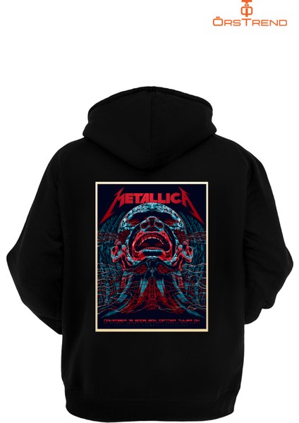 Metallica Baskılı Unisex Kapşonlu Sweatshirt modelleri