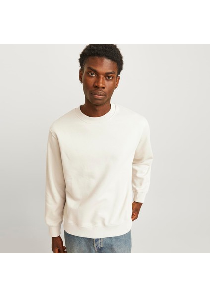 Erkek Bisiklet Yaka Düz Renk Sweatshirt - Urban