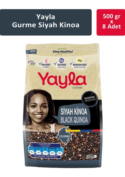 Gurme Siyah Kinoa 500 gr x 8 Adet