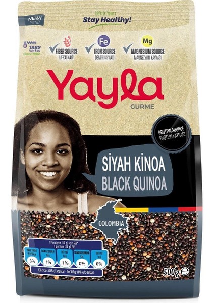 Gurme Siyah Kinoa 500 gr x 8 Adet