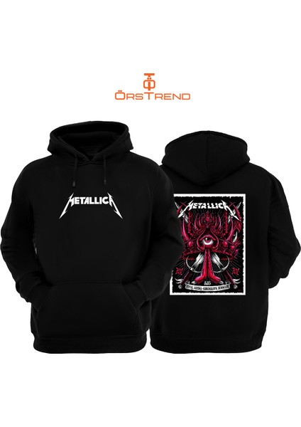 Metallica Baskılı Unisex Kapşonlu Sweatshirt