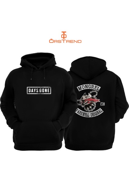 Days Gone Baskılı Unisex Kapşonlu Sweatshirt