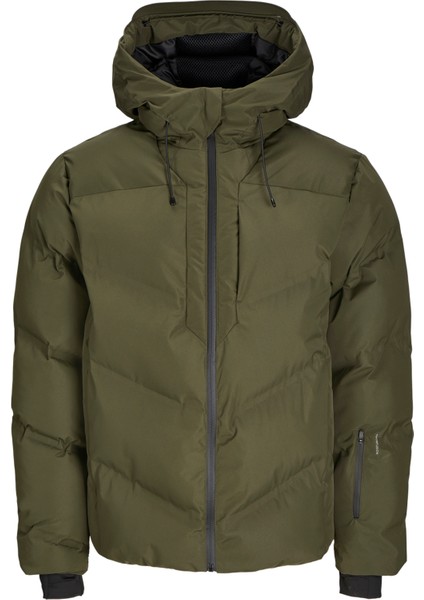 Erkek Rüzgara Dayanıklı Kapüşonlu Puffer Mont - slay modelleri