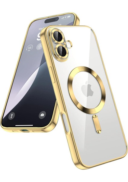 Apple iPhone 16 Kılıf Kamera Lens Korumalı Renkli Magsafe Şarj Uyumlu Şeffaf Silikon