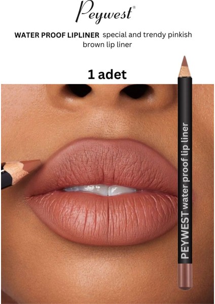 Trendy Brown Waterproof Lipliner Kahve Dudak Kalemi Extra Dayanıklı