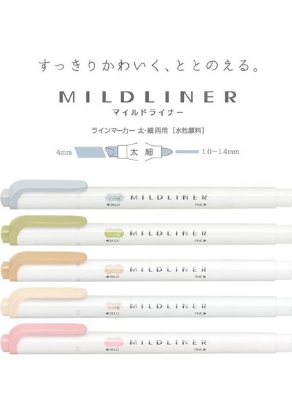 Mildliner Fosforlu Kalem 5c-Ntc-N Set Wkt7-5c-Ntc-N