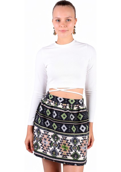 3027A Desenli Etek Siyah fiyatları