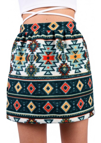 3027A Desenli Etek Zümrüt fırsatları