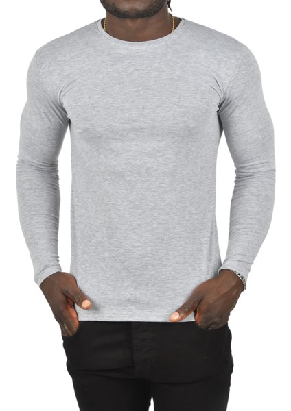 Uzun Kollu Sıfır Yaka Erkek Sweat 2300423