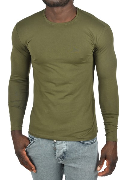 Uzun Kollu Sıfır Yaka Erkek Sweat 2300423