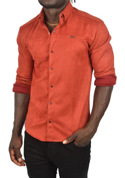 Likralı Çıtçıtlı Kırışmayan Süet Kumaş Slim Fit Cepsiz Mevsimlik Gömlek 2500556 fiyatları