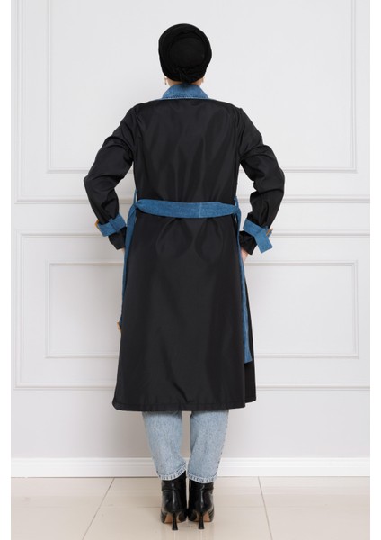 Kot Detaylı Trençkot-Siyah indirimleri