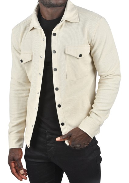 Örme Kalın Kumaş Gömlek Yaka Çıtçıtlı Cepleri Kapaklı Spor Ceket 2500557 fiyatları