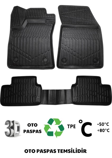 Elegantline Otomotiv Seat Ateca 2016 Yılı ve Üstü Modeller Için Oto Paspas