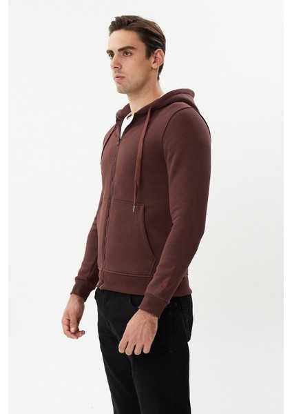 Esw 2889-Y Kapşonlu Fermuarlı Erkek Sweat Ceket modelleri