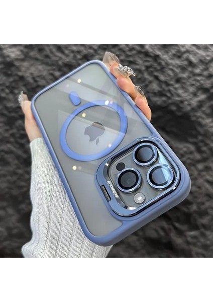 iPhone 11 Uyumlu Kılıf Klon Stantlı + Lens Korumalı Magsafe Kapak