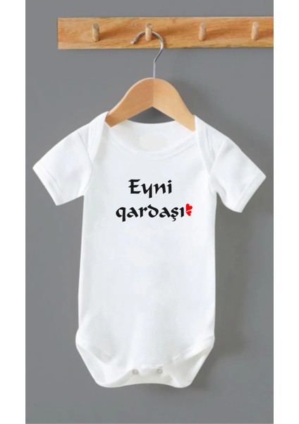 Organik Pamuk Eyni Gardaşı Azeri Bebek Body Zıbın Zbn0154