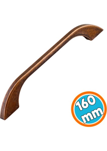 Eskitme Antik Bakır Metal Mobilya Mutfak Dolabı Kulbu 160 mm - 16 cm Kulpları