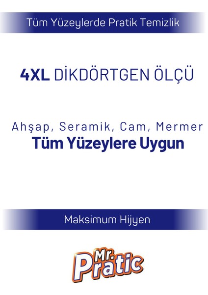 Premium Mandallı Mop Uyumlu Yer Temizlik Havlusu Beyaz Sabun Kokulu Iz Bırakmaz 6X40 240 Yaprak