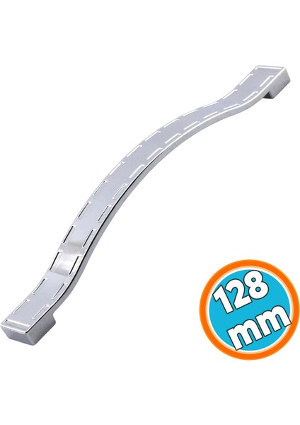Mobilya Kulp Mutfak Dolabı Çekmece Dolap Kulpları Kapak Kulbu Krom Renk 128 mm Metal