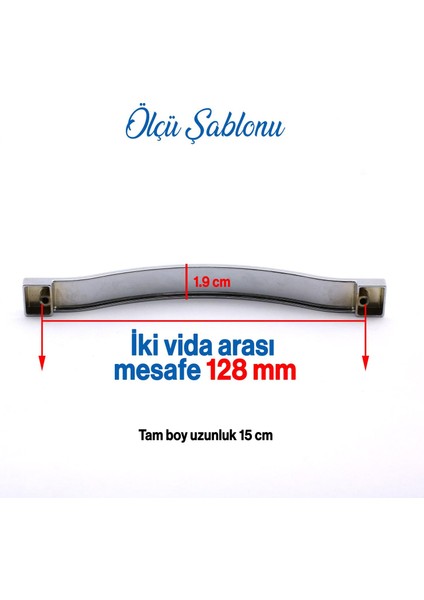 Mobilya Kulp Mutfak Dolabı Çekmece Dolap Kulpları Kapak Kulbu Krom Renk 128 mm Metal fiyatları