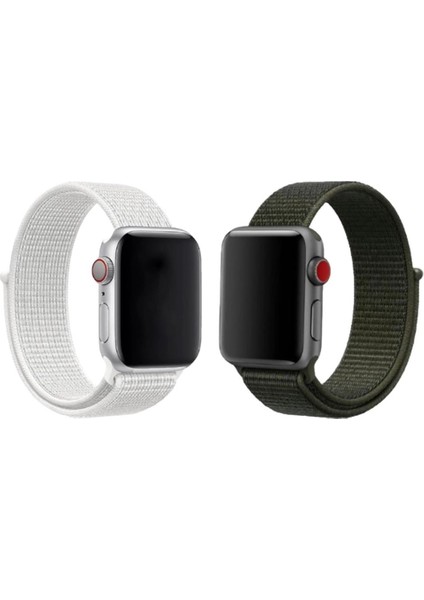 Apple Watch Uyumlu 2'li Hasır Kordon Seti