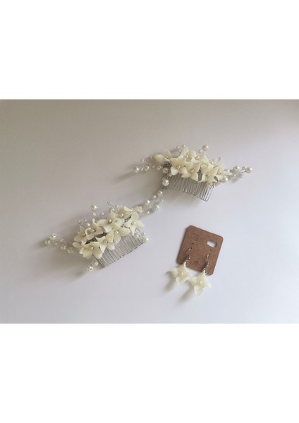 Çiçek Taneleri Saç Tarağı Seti