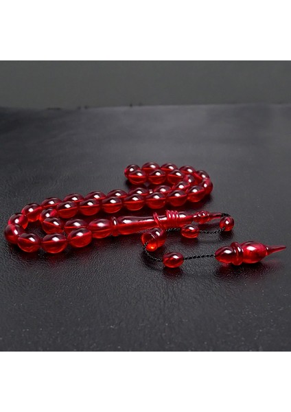 Ateş Kehribar Tesbih Kırmızı Renk Usta Işçilikli Halkalı modelleri