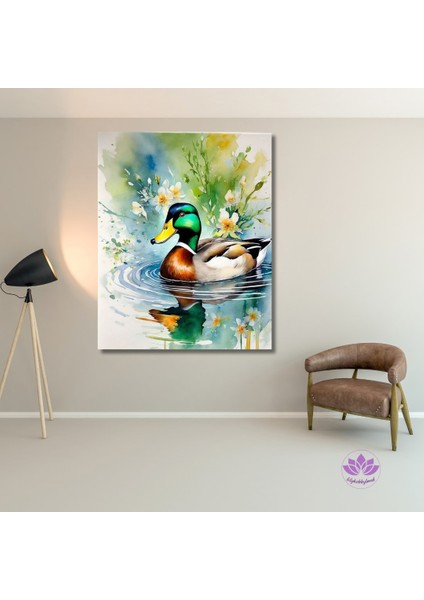 Sayılarla Boyama Hobi Seti Renkli Baskılı (Çerçeveli) 40X450 Cm: Renkli Ördek
