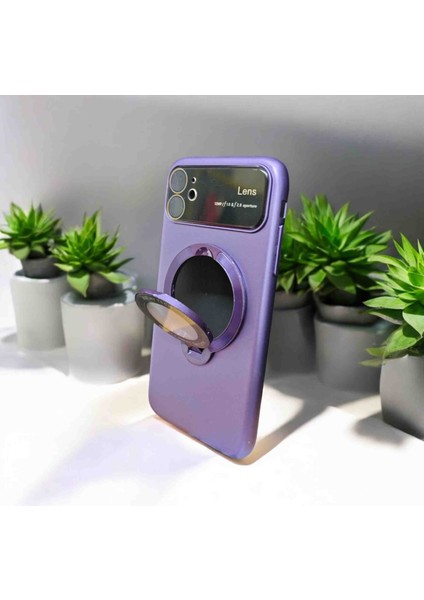iPhone 11 Standlı ve Kamera Lens Korumalı Kılıf