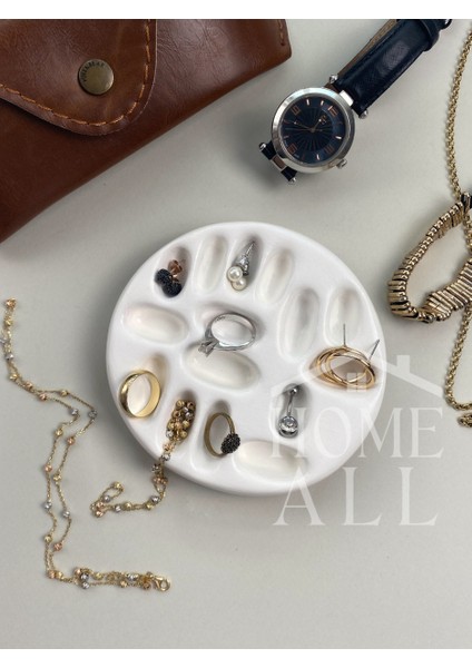 Beton Yüzük Tabağı, Modern ve Minimal Dekoratif Tabak, Dekoratif Beton Takı Standı fiyatları