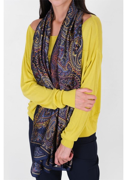 Cosimina Desenli Şal LACİVERT fiyatları