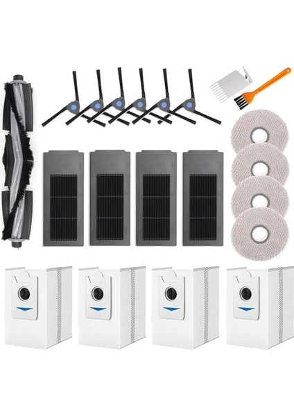 Ecovacs Deebot X2 Omni/x2 / X2 PRO/DEX86 Robot Süpürgeler Için Yedek Parçalar Ana Yan Fırça Filtresi Paspas Bezleri Toz Torbası (Yurt Dışından)
