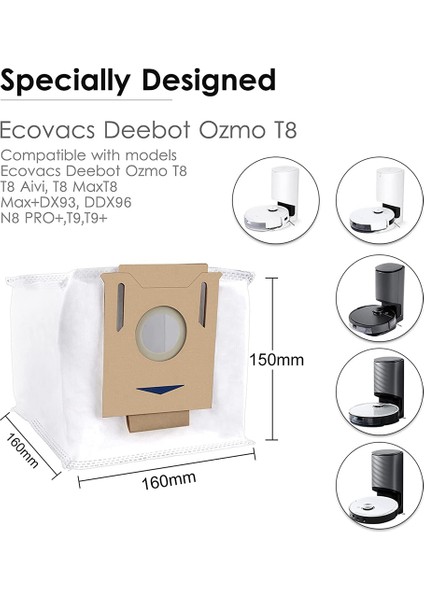 Ecovacs Deebot T8 Aıvı T8 T9 N8 DX93 DDX96 Robotlu Süpürge Için Tek Kullanımlık Toz Torbası, 10 Paket Vakum Torbaları (Yurt Dışından)
