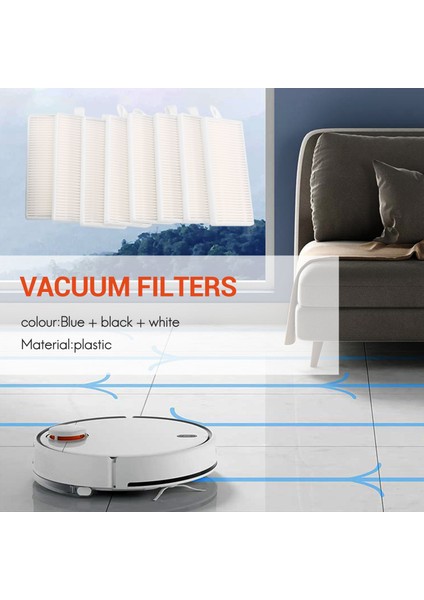 Eufy Robovac 11S, Robovac 30, Robovac 30C, Robovac 15C Ile Uyumlu Aksesuar Kiti, Aksesuar Robotik Süpürge 8x Temizleyici Filtreler, 8x Yan Fırçalar, 2x Döner Fırça (Yurt Dışından)