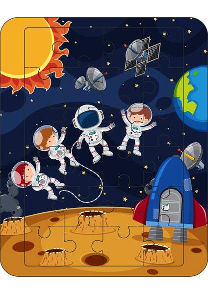 24 Parça Ahşap Eğitici Yapboz Puzzle Seti (Set 5)