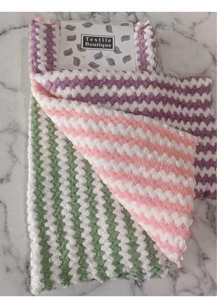Mikrofiber 3'lü Bez Temizlik Bezi Waffle Bez