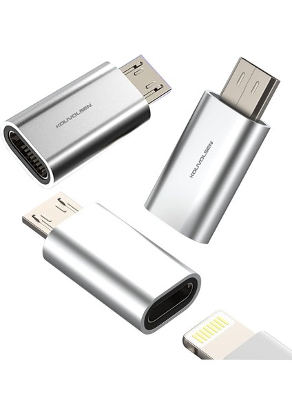 Lightnin 8 pin dişi to mikro usb erkek çevirici şarj adaptörü