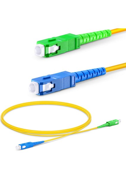 Fiber Optik Patch Cord Sc Upc To Sc Apc Simplex Fiber Optik Kablo 15M