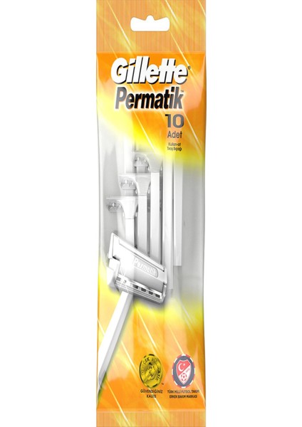 Gillette Permatik Tek Bıçak 10 Lu Poşet