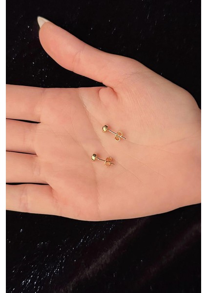 14 Ayar Altın Mini Göz Objeli Küpe fiyatları