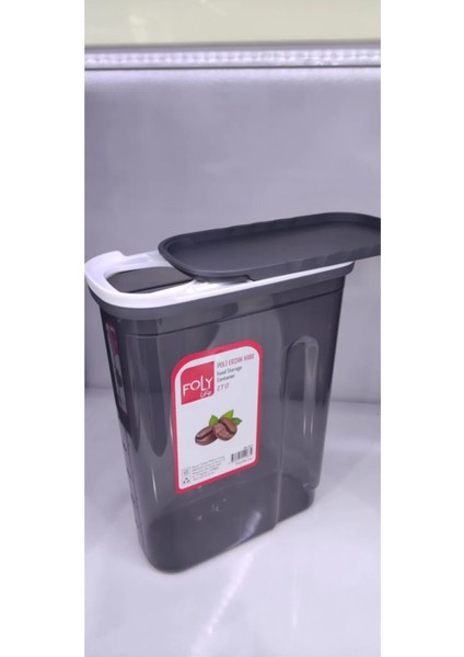 Erzak Saklama Kabı 2.7 Lt Ölçekli Kapağı Kızaklı